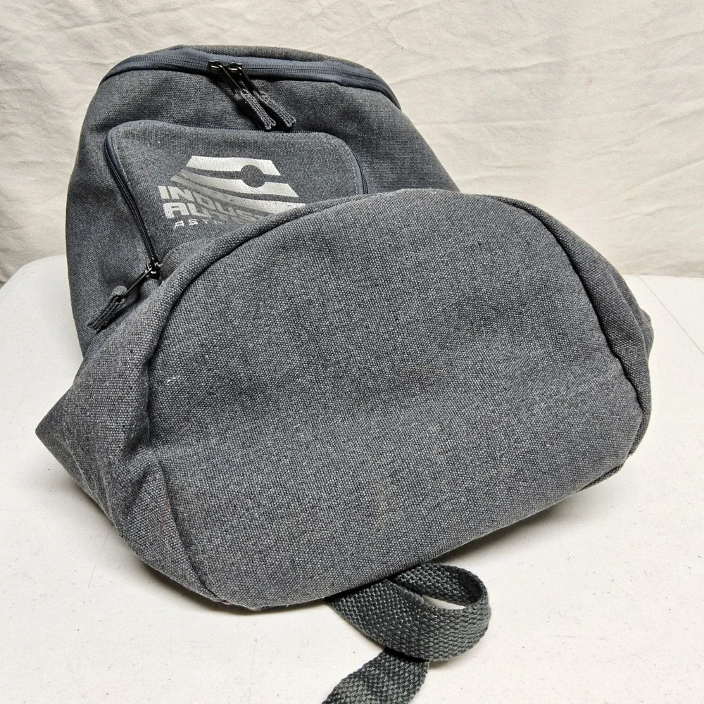 Disney Star Wars Galaxys Edge Droid Depot Backpack Gray Canvas Industrial Bag